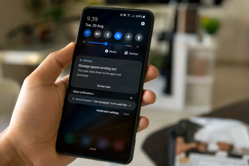 free up storage on Android notification